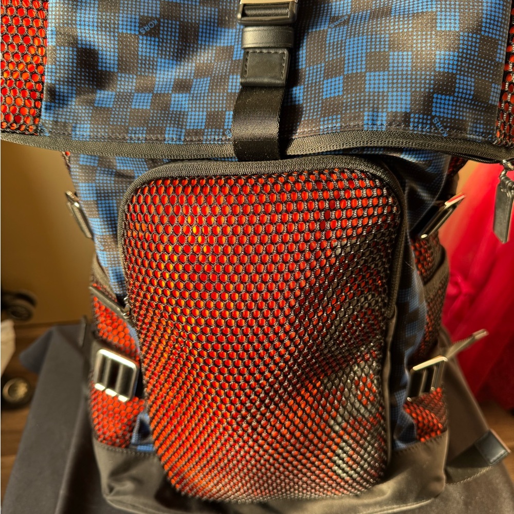 Stylish Red and Blue Men's Backpack